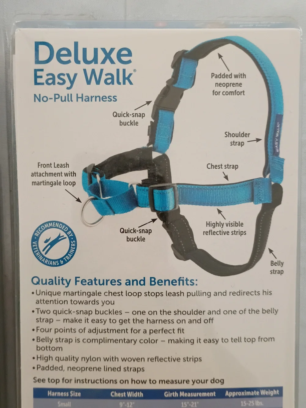 PetSafe Easy Walk No-Pull Harness Medium/large  Blue Black New Walker lot of 2